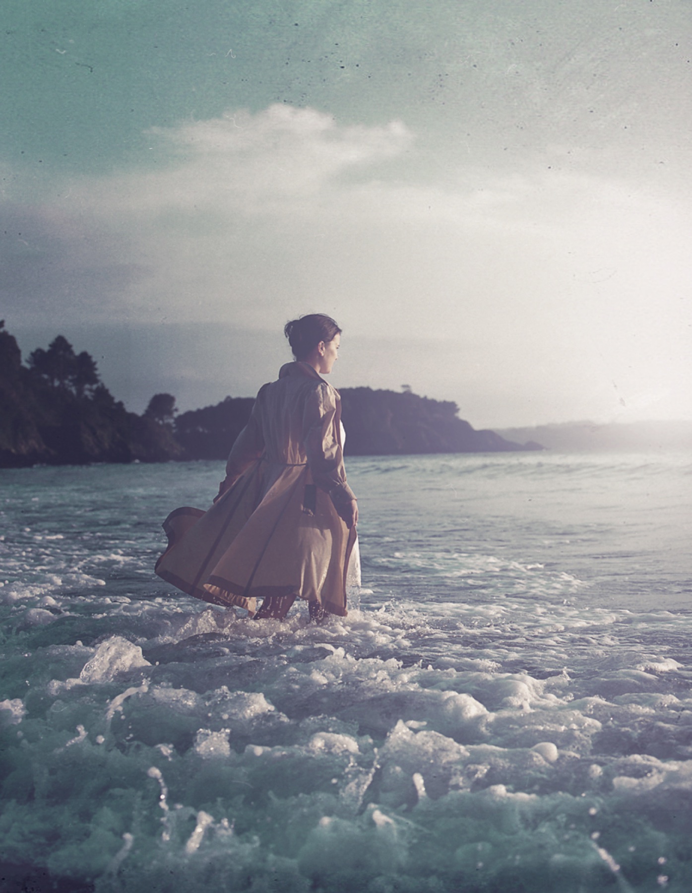 Figure by the sea
