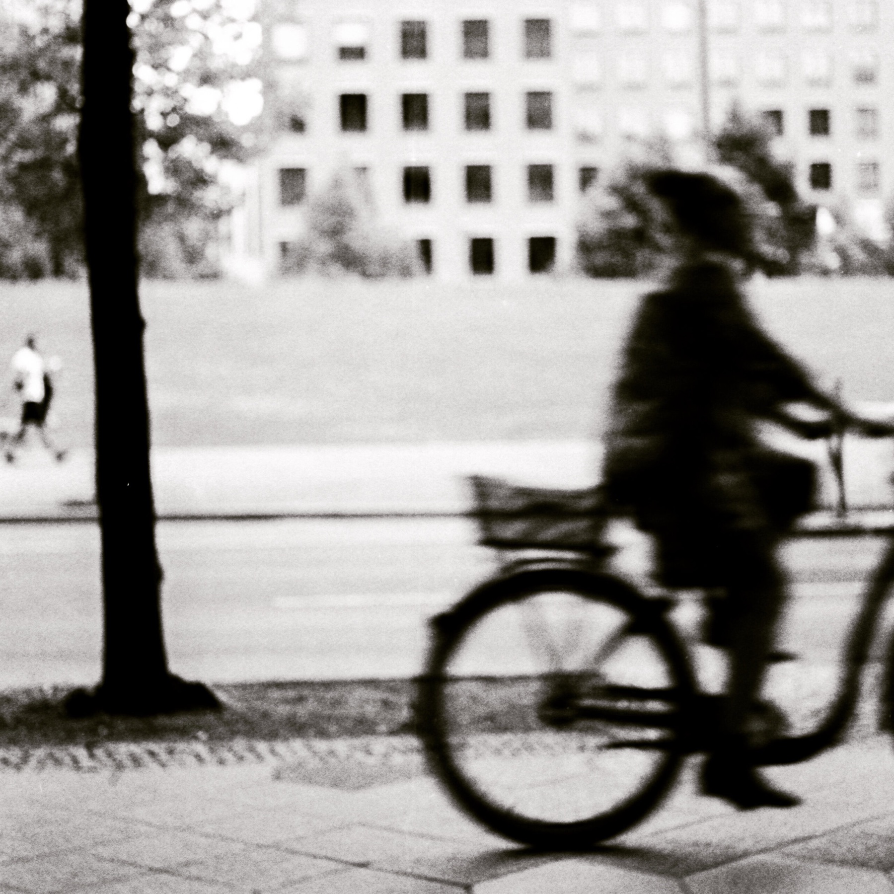 Cyclist in motion