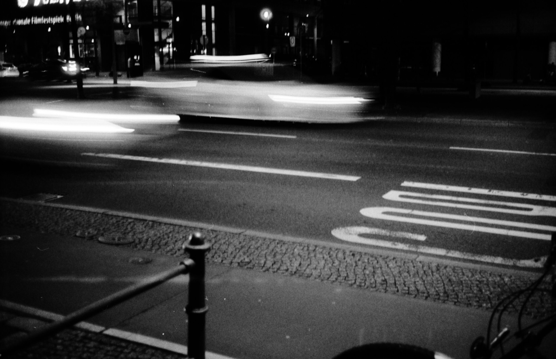 Night traffic in motion